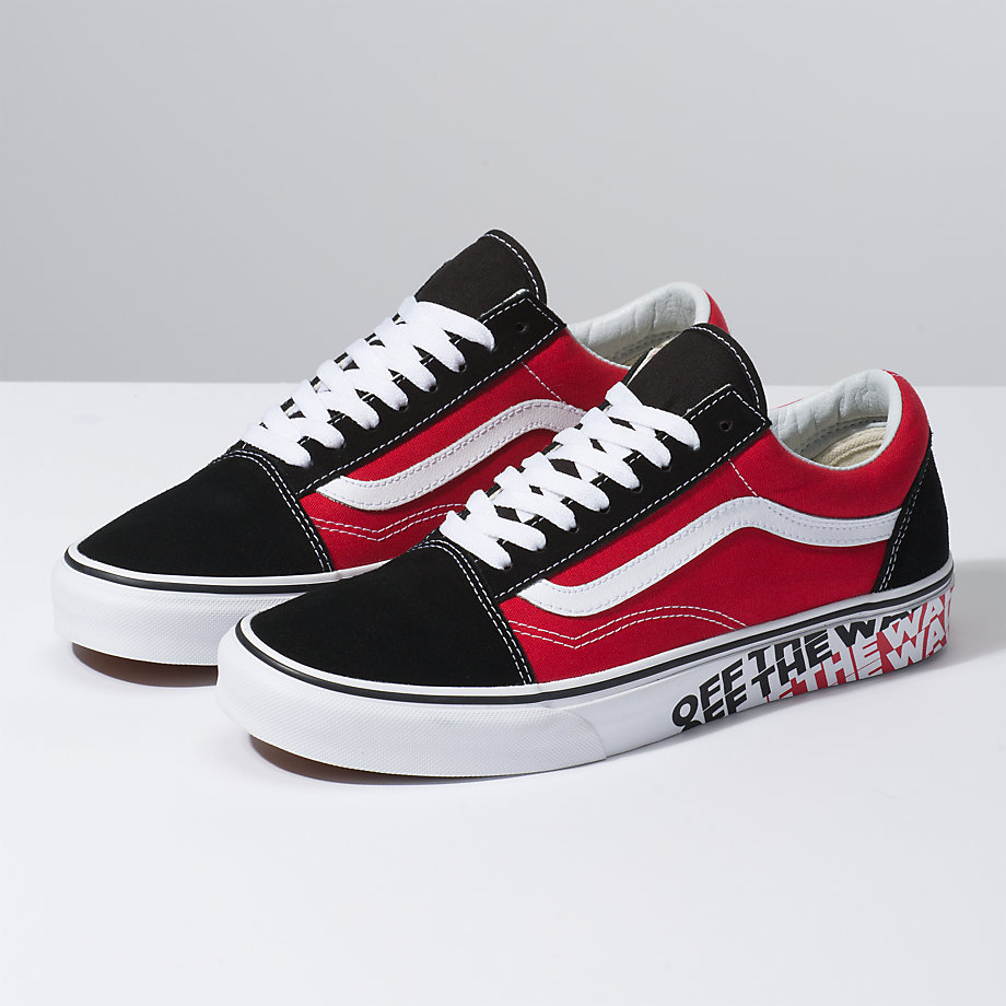 Vans Bayan Spor Ayakkabı OTW Sidewall Old Skool Siyah/Kırmızı | 20864-948